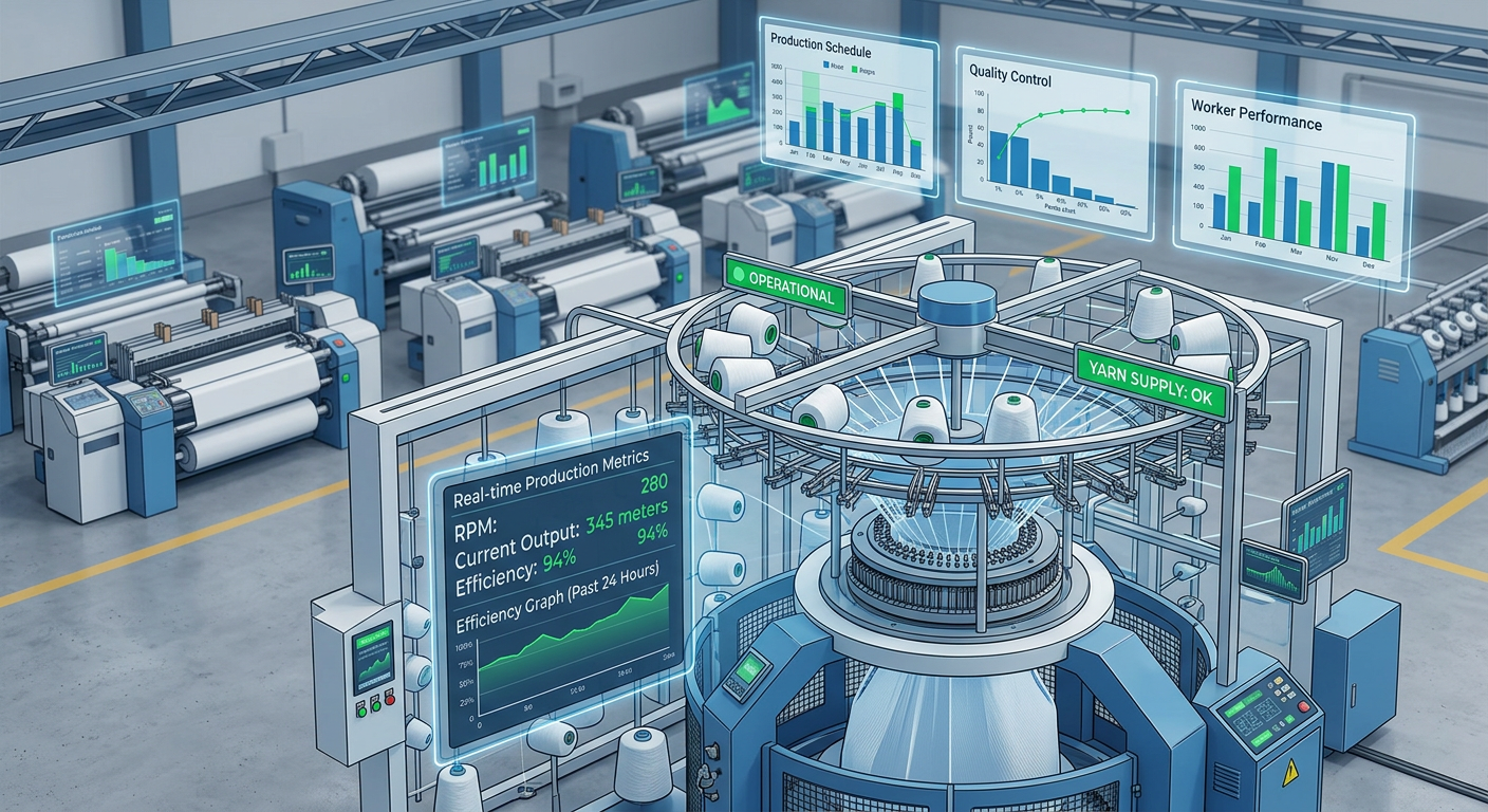 纺织织造MES系统 - 大圆机、喷水、喷气、剑杆、经编机全覆盖的智能生产管理解决方案